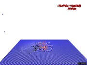 Sputtering of Ag{111} by impact of 15 keV Ga projectile.