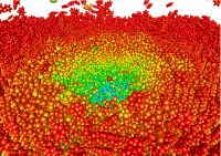 Crater formed by 20 keV C<sub>60</sub> impact at multilayer benzene deposited on Ag{111}